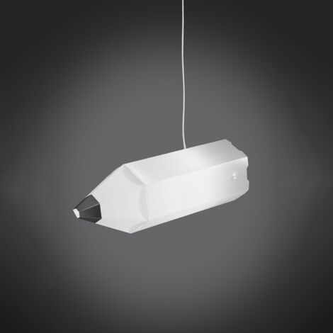 Sospensione Moderna Pin Pen Polilux ® Bianco Con Punta Nera 1 Luce E27