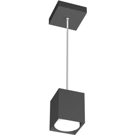 Sospensione Moderna Plate Metallo Antracite 1 Luce Gx53 10Cm