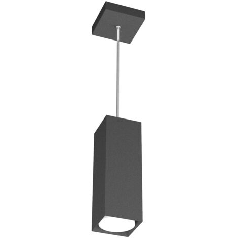 Sospensione Moderna Plate Metallo Antracite 1 Luce Gx53 25Cm