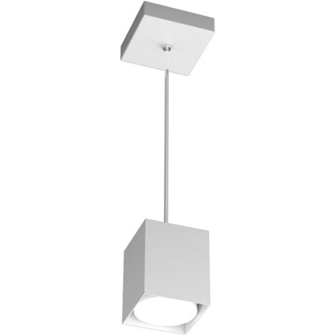 Sospensione Moderna Plate Metallo Bianco 1 Luce Gx53 10Cm