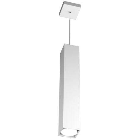 Sospensione Moderna Plate Metallo Bianco 1 Luce Gx53 50Cm