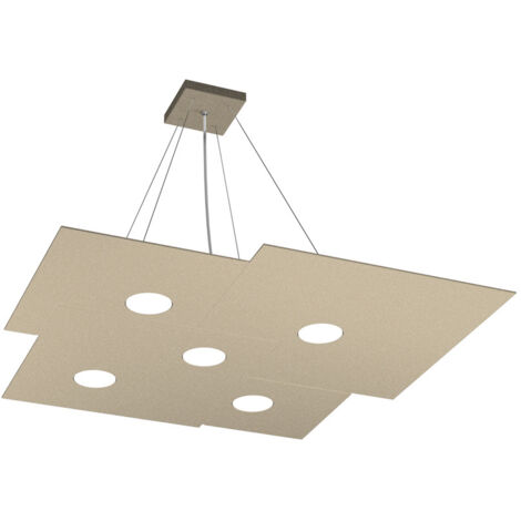 Sospensione Moderna Plate Metallo Sabbia 5 Luci Gx53