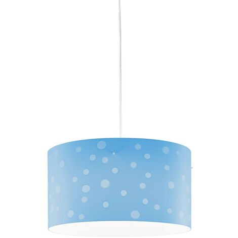 Sospensione Moderna Pois Polilux ® Blu Pastello 1 Luce E27 D40Cm