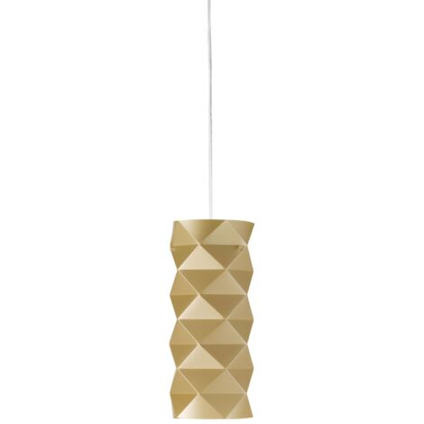 Sospensione Moderna Prisma Polilux ® New Gold E Metallo Cromo 1 Luce E27