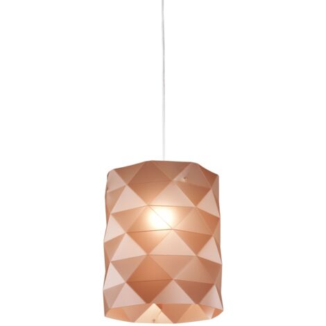 Sospensione Moderna Prisma Polilux ® Rame E Metallo Cromo 1 Luce E27 D27Cm