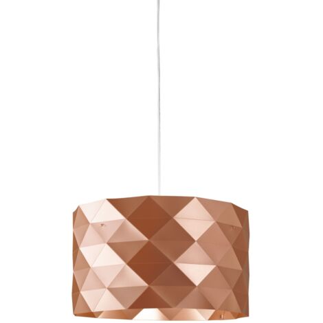Sospensione Moderna Prisma Polilux ® Rame E Metallo Cromo 1 Luce E27 D40Cm