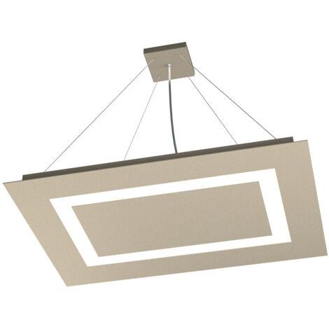 Sospensione Moderna Rettangolare Carpet Metallo Sabbia 4 Luci 2G11 70X48Cm