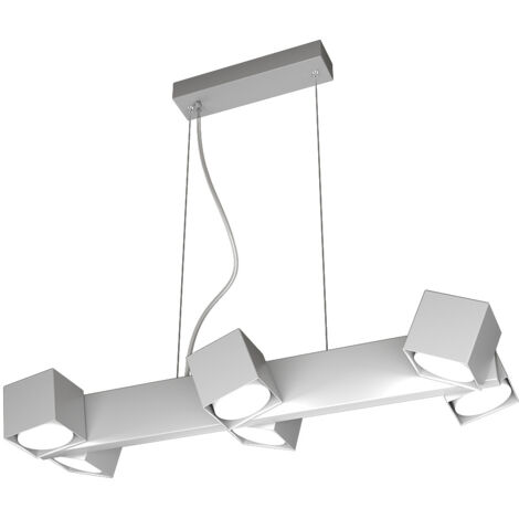 Sospensione Moderna Rotation Metallo Grigio 6 Luci Gx53