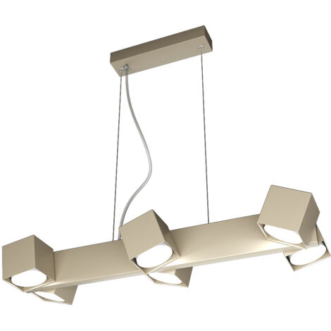 Sospensione Moderna Rotation Metallo Sabbia 6 Luci Gx53