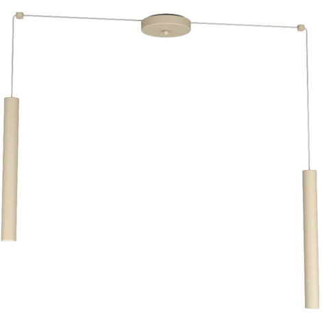 Sospensione Moderna Round Tube Metallo Sabbia 2 Luci Gu10