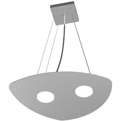 Sospensione Moderna Shape Metallo Grigio 2 Luci Gx53