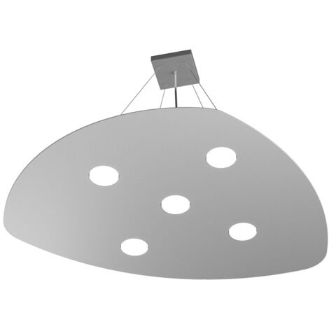 Sospensione Moderna Shape Metallo Grigio 5 Luci Gx53