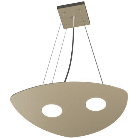 Sospensione Moderna Shape Metallo Sabbia 2 Luci Gx53