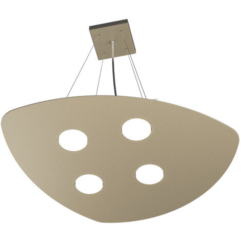 Sospensione Moderna Shape Metallo Sabbia 4 Luci Gx53