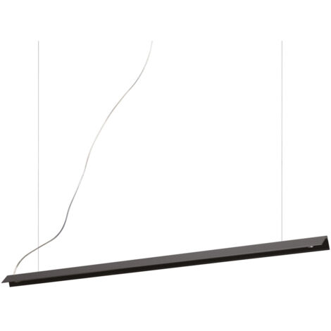 Sospensione Moderna V-Line Metallo Nero Led 20W 3000K Luce Calda