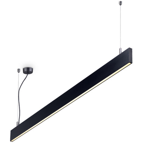 Sospensione Modulare Moderna Linus Alluminio Nero Led 32W 3000K Luce Calda