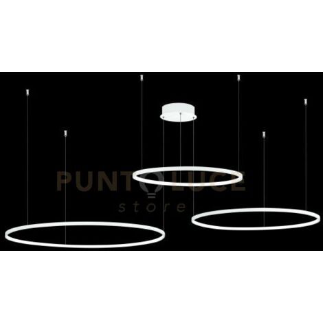 SOSPENSIONE MULTIPLA 3 LED SOEL BIANCO 3000-4000K MAX 6720LM 113W DIMMERABILE D.60-80-100CM