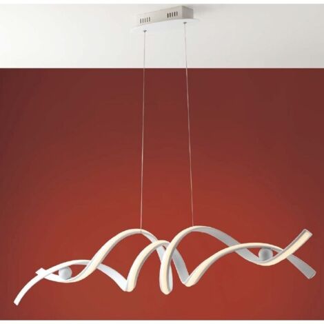 "Sospensione MYSTRAL in alluminio bianco e silicone 60W 4000K (Luce naturale)"