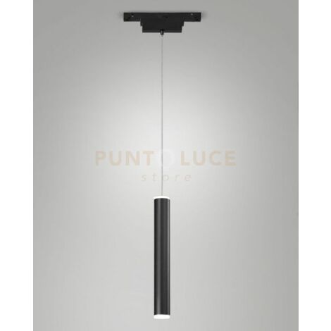 SOSPENSIONE NERA CILINDRICA PER SERIE ERMES LED 3000K 720LM 7,5W ON/OFF
