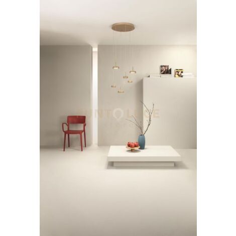 SOSPENSIONE NINA 6 LUCI ORO 3000K 2700LM 45W D.45CM VETRI ACQUISTABILI SEPARATAMENTE