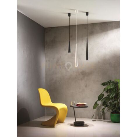 SOSPENSIONE NOA H.50CM D.5,5CM NERO 1 LUCE ATTACCO GU10