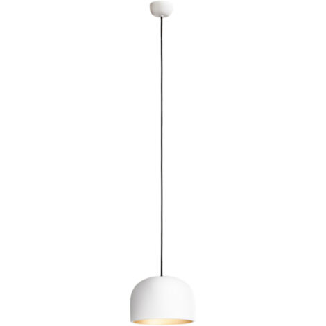 Sospensione Nordica Yelmo Metallo Bianco Oro 1 Luce E27 Ip20