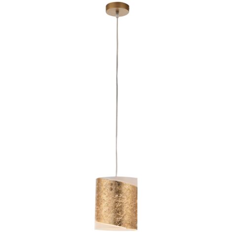 "Sospensione PARIS in vetro con decoro in foglia oro 20 cm."