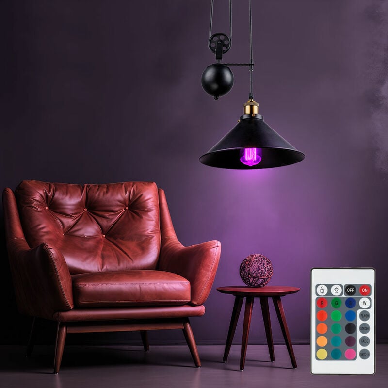 Led rgb Pendulum Plafoniera Puleggia Lampada a