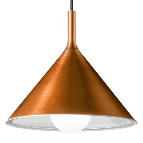 Sospensione rame gea luce barbie sg e27 led alluminio lampada soffitto classica rustica