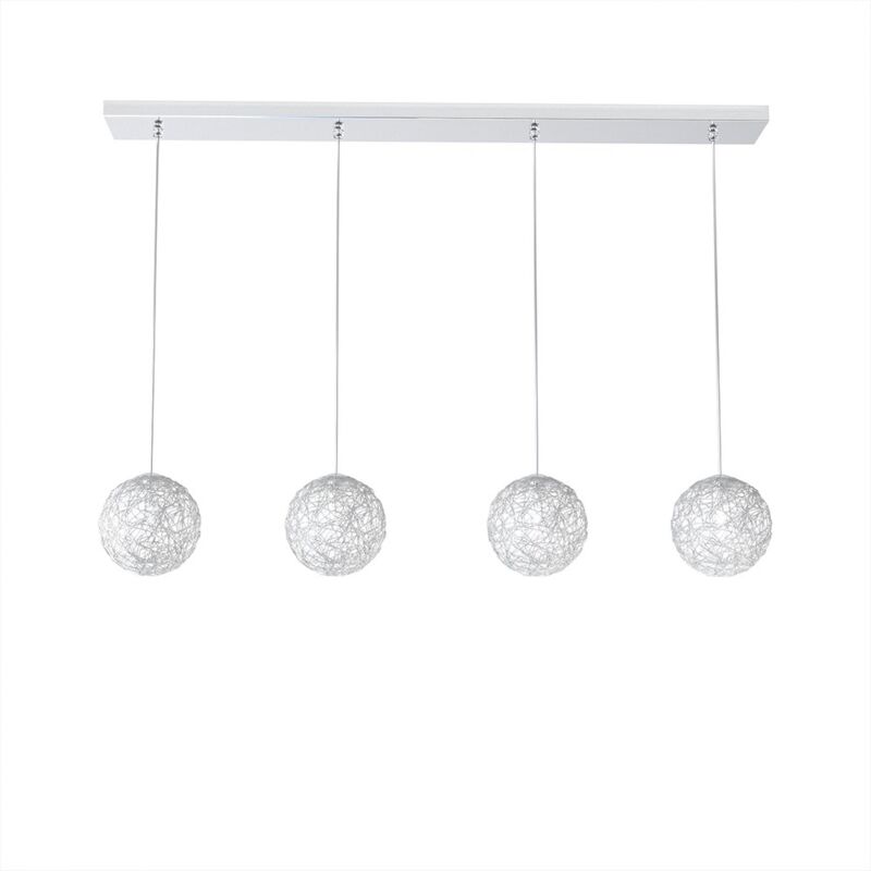 Sospensione Rett Contemp Willow Metallo Cromo