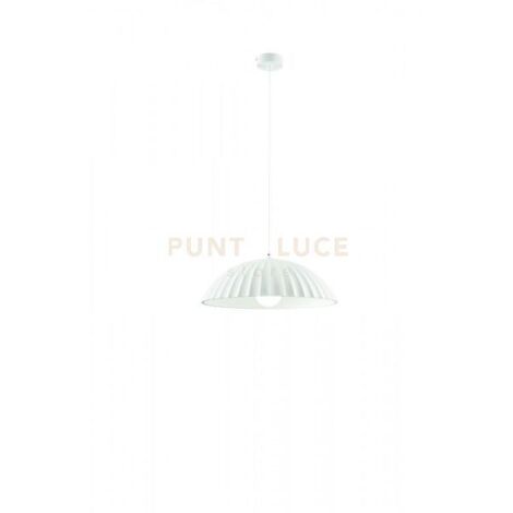SOSPENSIONE RUSTIC  EFFETTO CEMENTO BIANCO 1 LUCE ATTACCO E27