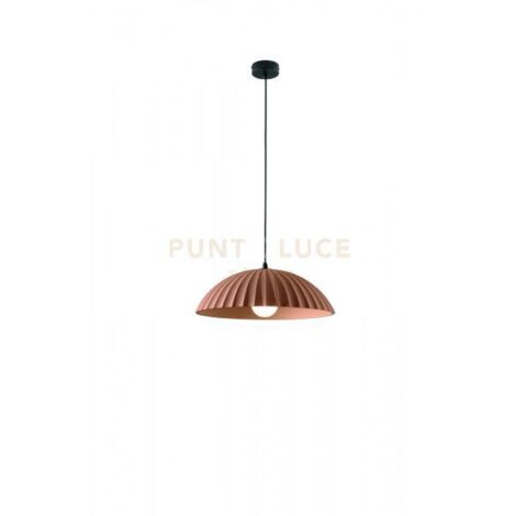 SOSPENSIONE RUSTIC EFFETTO CEMENTO COLORE RUGGINE 1 LUCE ATTACCO E27