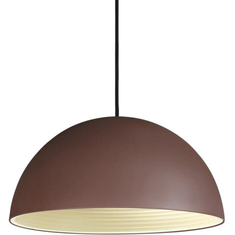 Sospensione Rustica-Country Folk Metallo Corten Ruggine 1 Luce E27 D50Cm