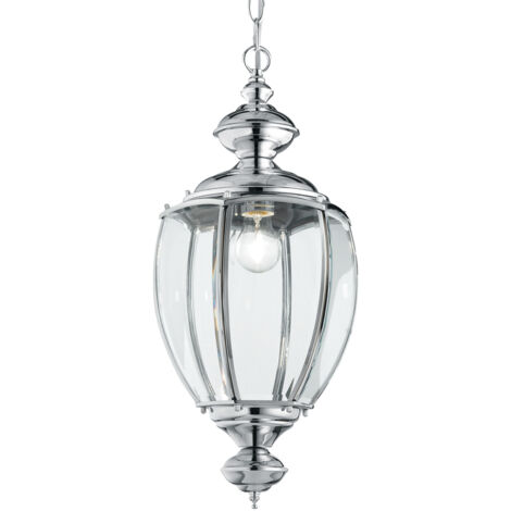 Sospensione Rustica-Country Norma Metallo Cromo 1 Luce E27