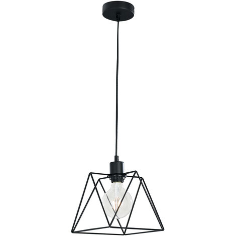Sospensione SANTANA in metallo nero 23 cm.
