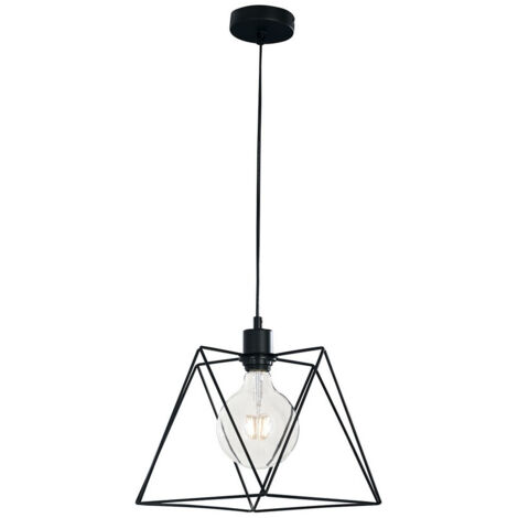 Sospensione SANTANA in metallo nero 25 cm.