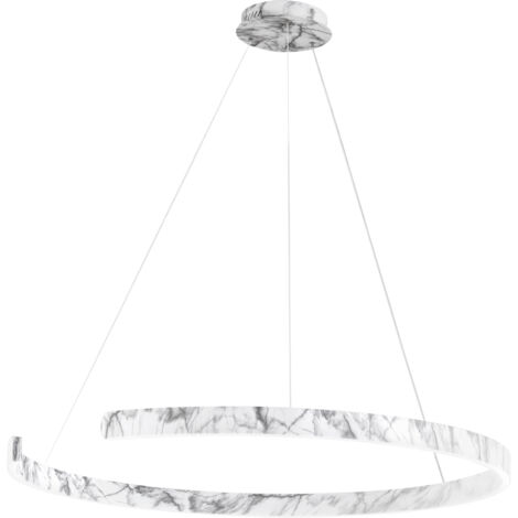 "Sospensione semicircolare LED NAVEL in metallo effetto marmo con CCT 100 cm."