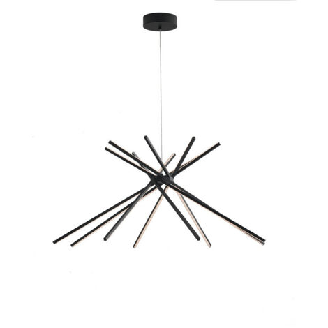 "Sospensione SHANGHAI in alluminio nero 56W 4000K (Luce naturale)"