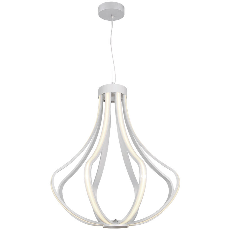 Image of Sospensione Shine x Design Moderno Led Integrato 69W In Alluminio Bianco - Bianco