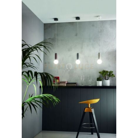 SOSPENSIONE SINGOLA ROCK BIANCO VETRO BIANCO 1 LUCE ATTACCO G9 D.10CM