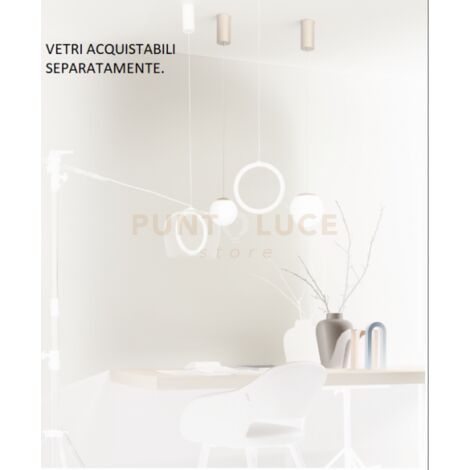 SOSPENSIONE SINGOLA SANTOS GRANDE DIAMETRO 14CM ORO 9W 3000K 550LM DIMMERABILE SENZA VETRO
