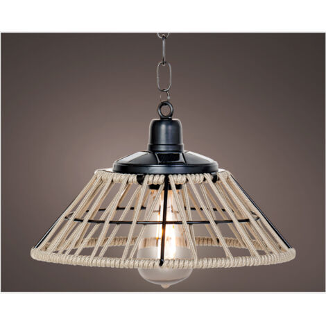 SOSPENSIONE SOLARE ROPE D.29CM IN CORDA BEIGE.