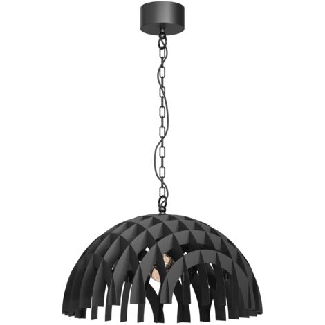 Sospensione Space cupola nera opaca Ø50 E27 15W Luminex