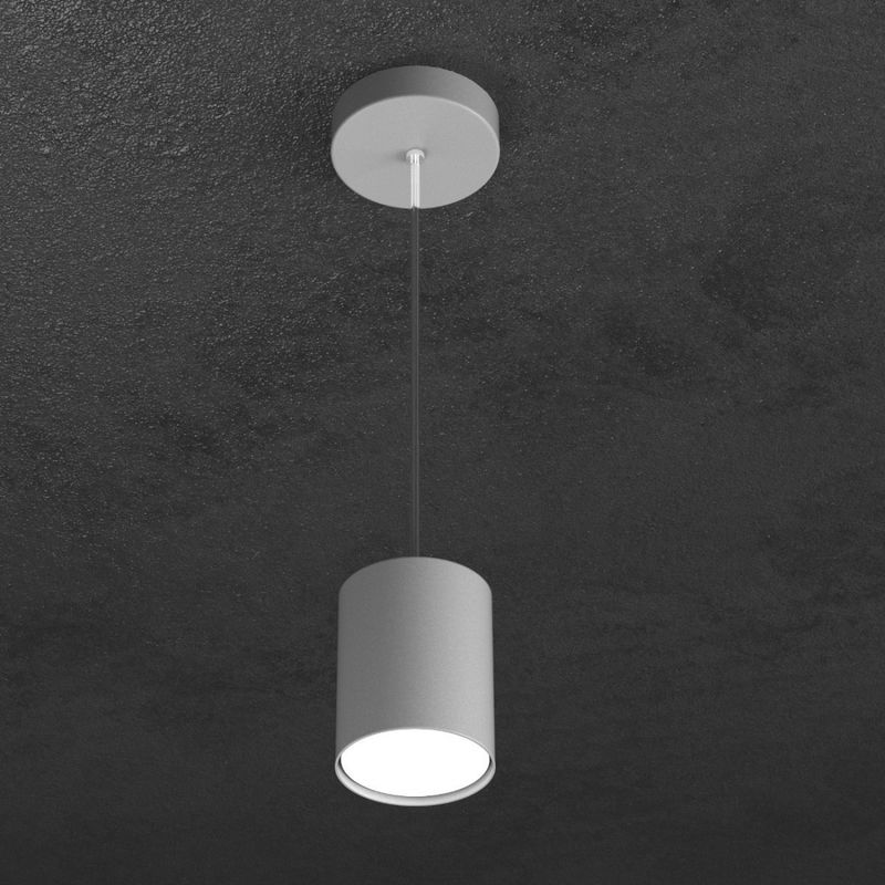 Image of Lampadario moderno top light shape 1143 s10 gx53 led metallo sospensione, finitura metallo grigio - Grigio