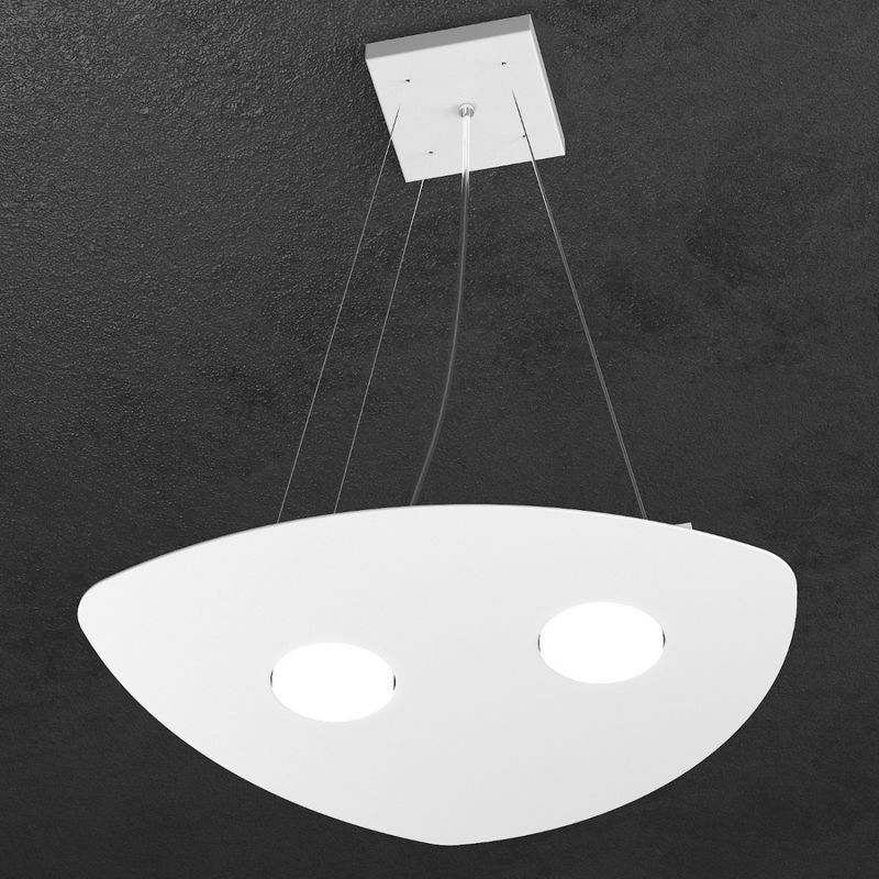 Image of Lampadario moderno top light shape 1143 s2+1 gx53 led metallo lampadario moderno, finitura metallo bianco - Bianco