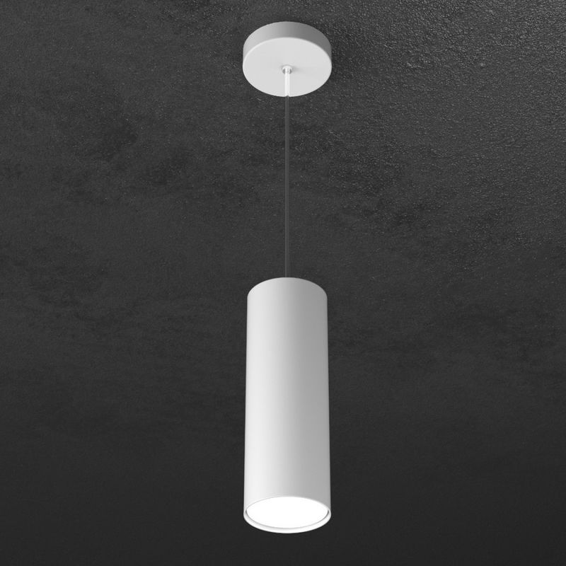 Image of Lampadario moderno top light shape 1143 s25 gx53 led metallo sospensione, finitura metallo bianco - Bianco