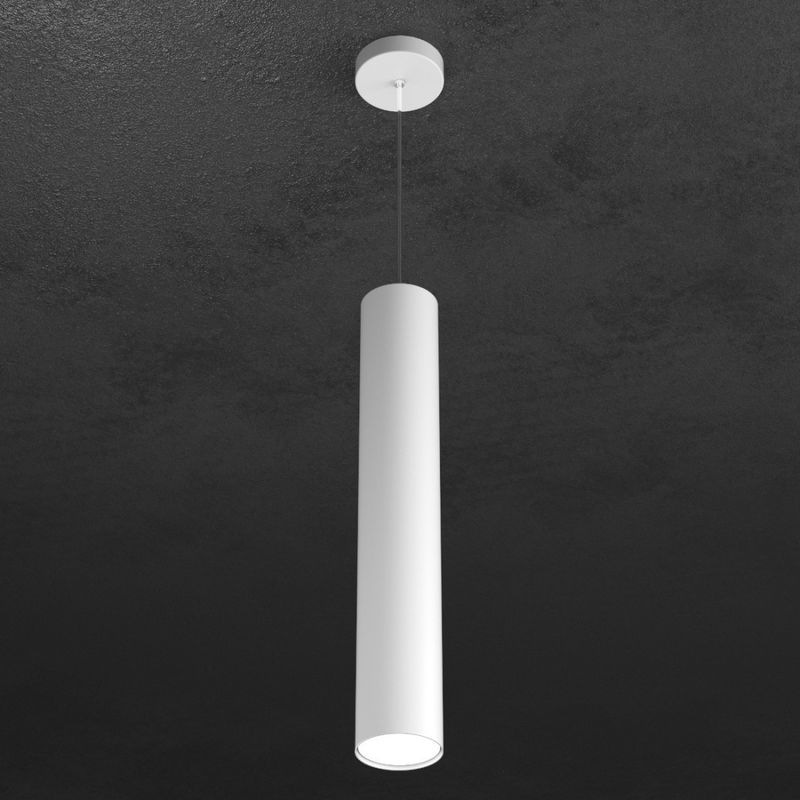 Image of Lampadario moderno top light shape 1143 s50 gx53 led metallo sospensione, finitura metallo bianco - Bianco