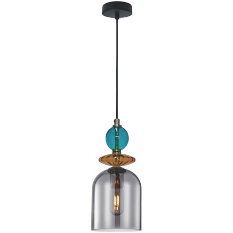 Sospensione Tropea vetro fumé E27 1 luce Light Prestige