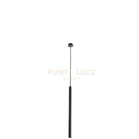 SOSPENSIONE TUBE H.60CM D.3CM NERO LED 3000K 365LM 5W