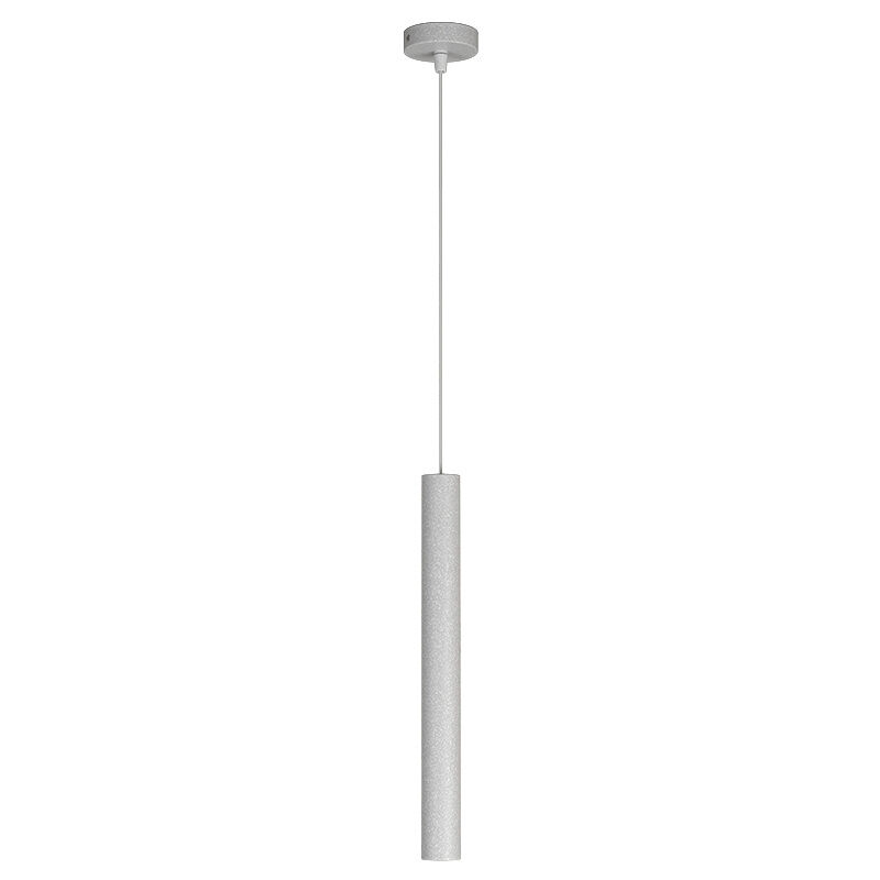 Image of Sospensione Moderna Round Tube Metallo Grigio 1 Luce Gu10 - Grigio